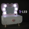 Drewniana mini toaletka z oświetleniem LED - Motylek Drewniana mini toaletka z oświetleniem LED - Motylek